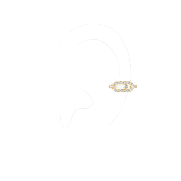 Move Uno Pave Clip Earring in 18K Yellow Gold
