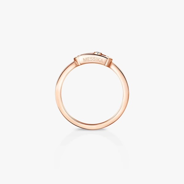 Messika Move Uno Ring in 18K Pink Gold, Small Model | Fine Rings | Coveti