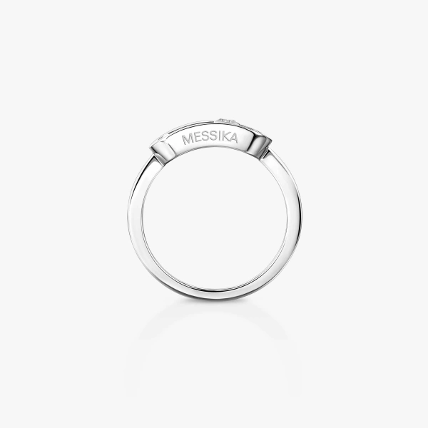 Messika Move Uno Ring in 18K White Gold, Large Model | Fine Rings | Coveti