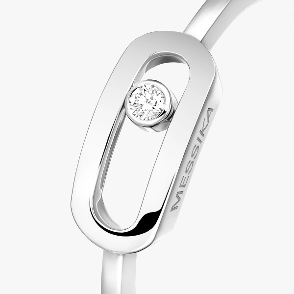 Messika Move Uno Ring in 18K White Gold, Small Model | Fine Rings | Coveti