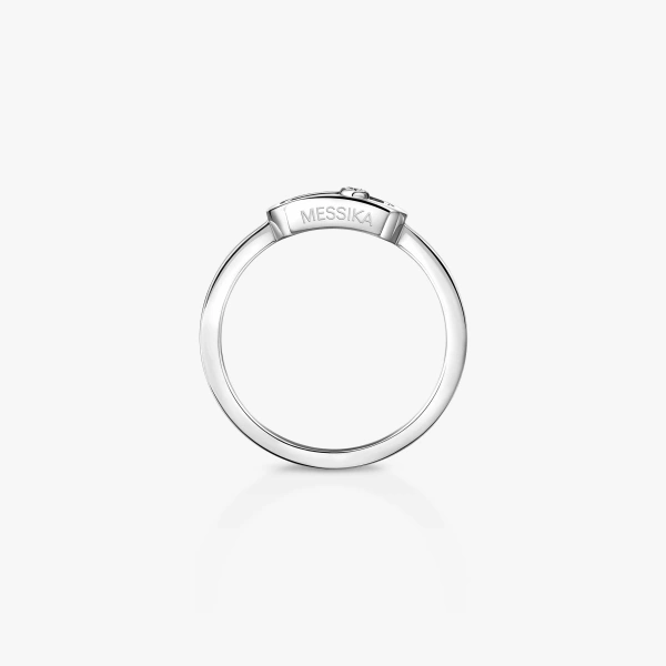 Messika Move Uno Ring in 18K White Gold, Small Model | Fine Rings | Coveti