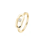 Messika Move Uno Ring in 18K Yellow Gold, Large Model | Fine Rings | Coveti
