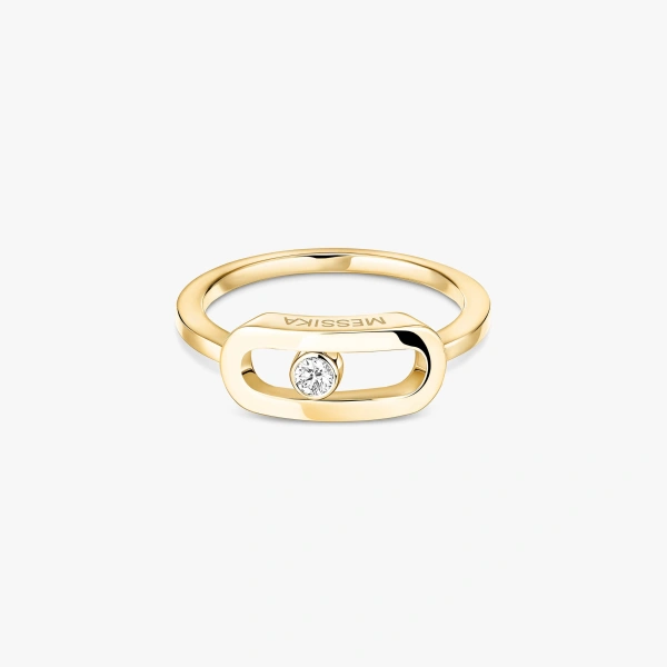 Messika Move Uno Ring in 18K Yellow Gold, Large Model | Fine Rings | Coveti