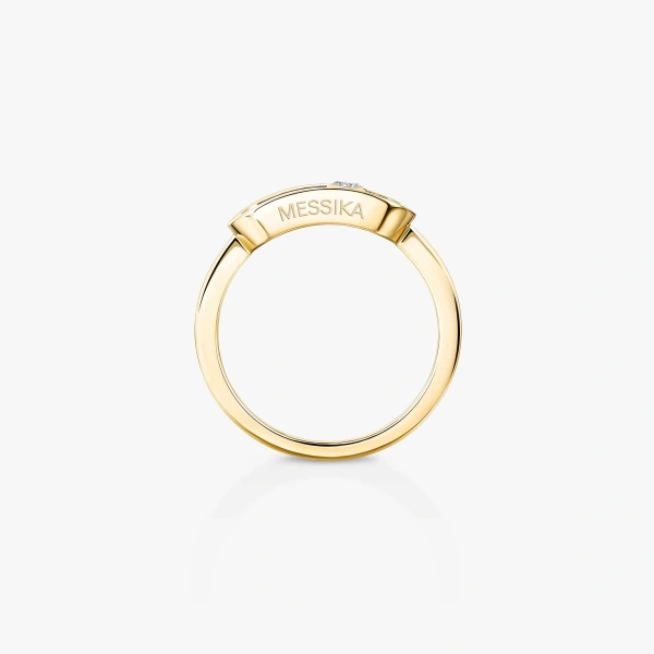 Messika Move Uno Ring in 18K Yellow Gold, Large Model | Fine Rings | Coveti