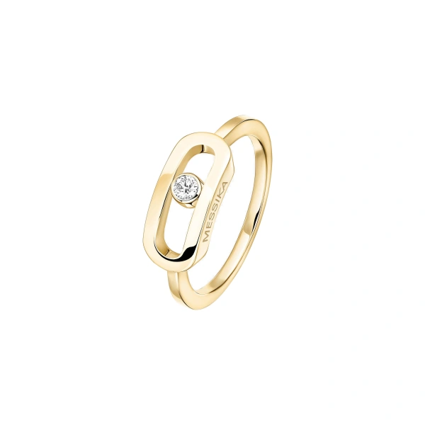 Messika Move Uno Ring in 18K Yellow Gold, Large Model | Fine Rings | Coveti