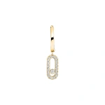 Messika Move Uno Single Drop Earring in 18K Yellow Gold | Fine Earrings | Coveti