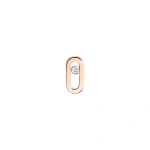 Messika Move Uno Single Stud Earring in 18K Pink Gold | Fine Earrings | Coveti