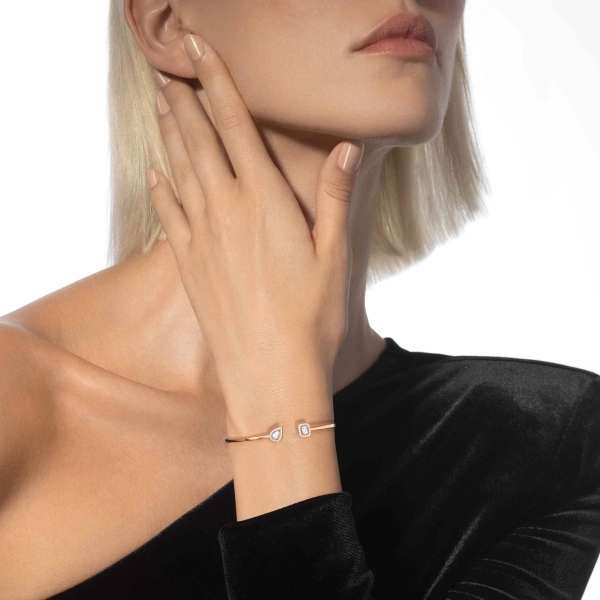 Messika My Twin Bangle in 18K Pink Gold, Small Model | Fine Bracelets | Coveti