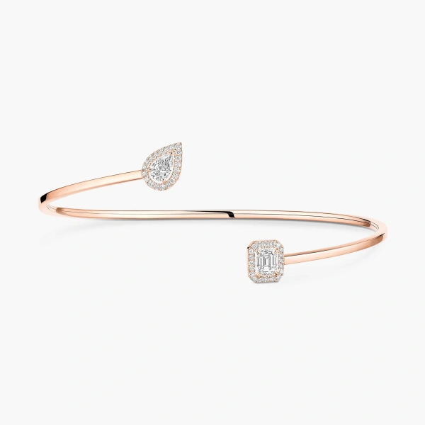 Messika My Twin Bangle in 18K Pink Gold, Small Model | Fine Bracelets | Coveti