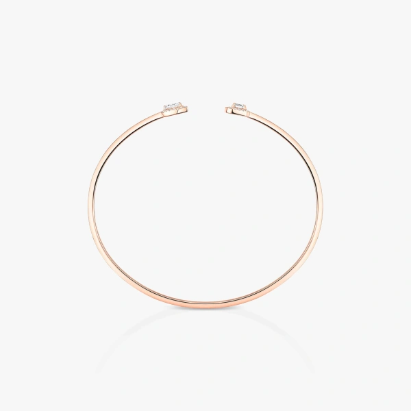 Messika My Twin Bangle in 18K Pink Gold, Small Model | Fine Bracelets | Coveti