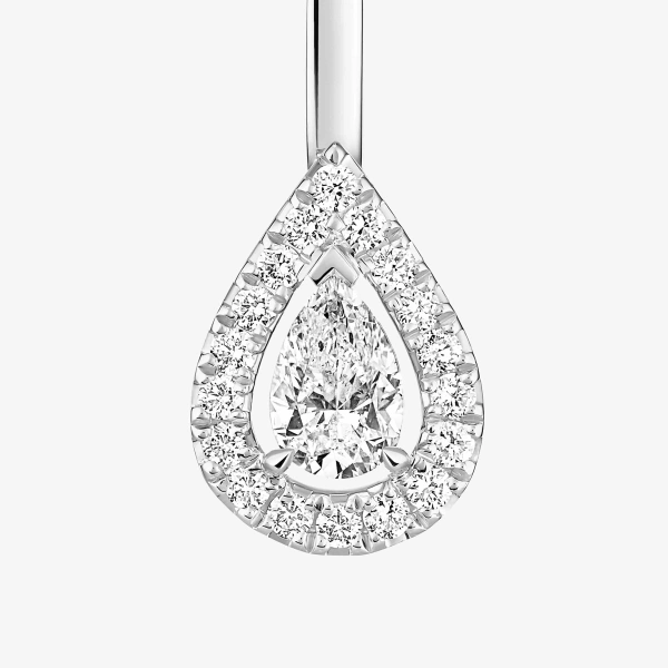 Messika My Twin Multi-Wear Earrings in 18K White Gold, Small Model | Fine Earrings | Coveti
