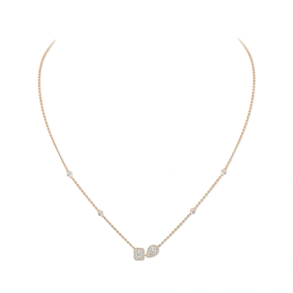 Messika My Twin Necklace in 18K Pink Gold | Fine Necklaces | Coveti