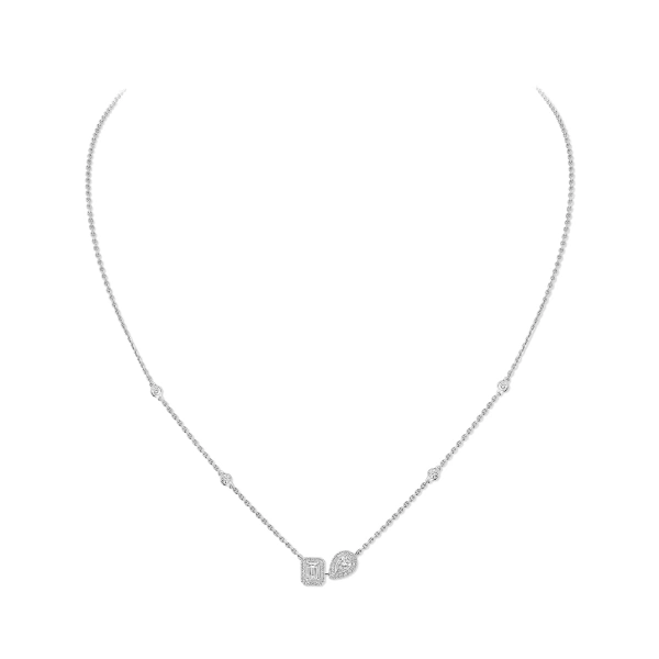 Messika My Twin Necklace in 18K White Gold | Fine Necklaces | Coveti