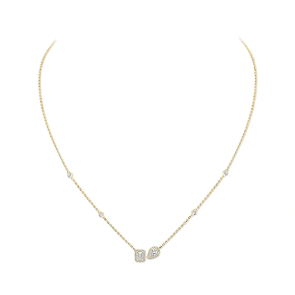 Messika My Twin Necklace in 18K Yellow Gold | Fine Necklaces | Coveti