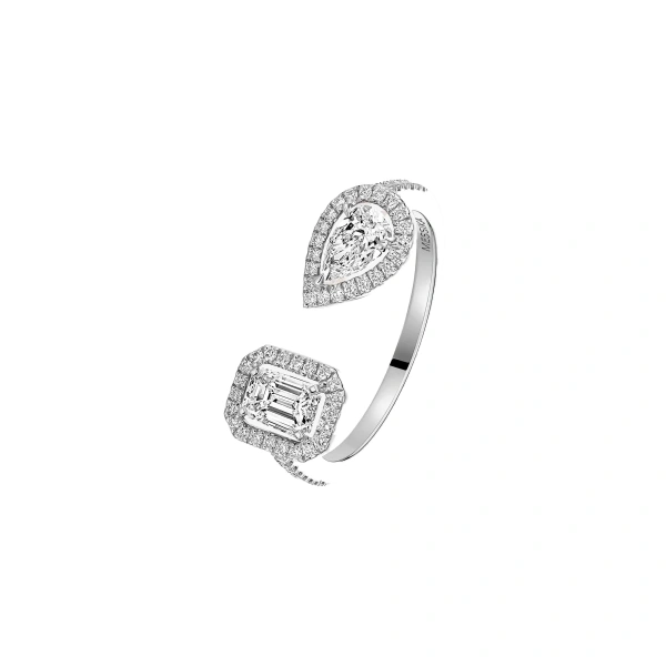 Messika My Twin Toi & Moi Ring in 18K White Gold, Medium Model | Fine Rings | Coveti