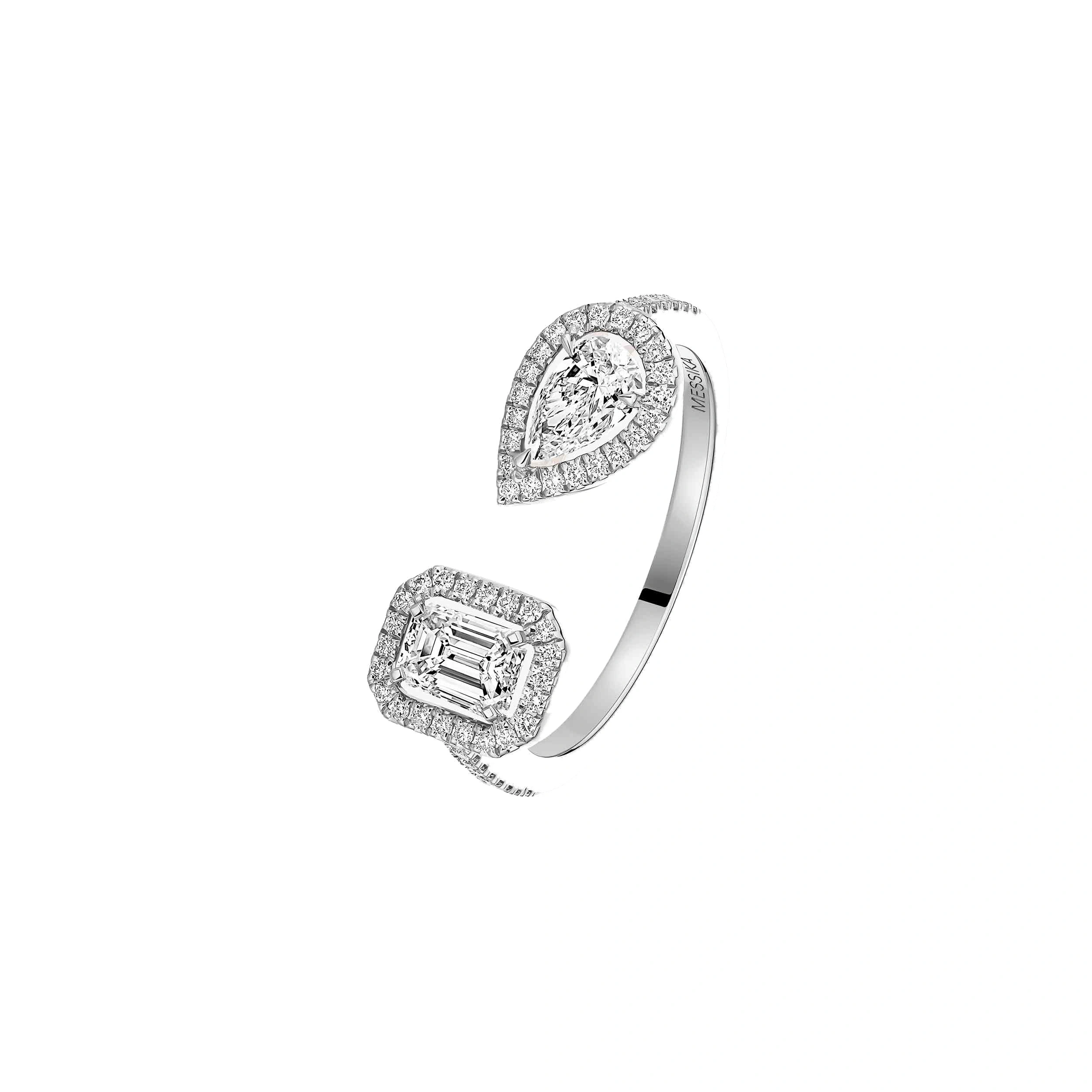 Messika My Twin Toi & Moi Ring in 18K White Gold, Medium Model Messika My Twin Toi & Moi Ring in 18K White Gold, Medium Model | Fine Rings | Coveti