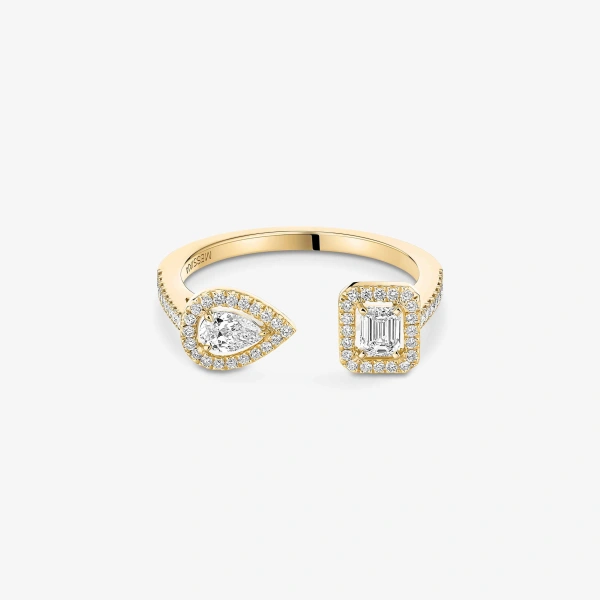 Messika My Twin Toi & Moi Ring in 18K Yellow Gold, Small Model | Fine Rings | Coveti