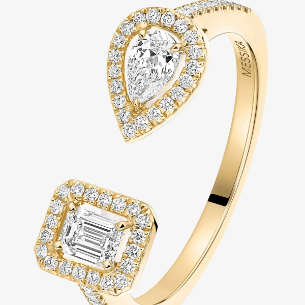 Messika My Twin Toi & Moi Ring in 18K Yellow Gold, Small Model | Fine Rings | Coveti