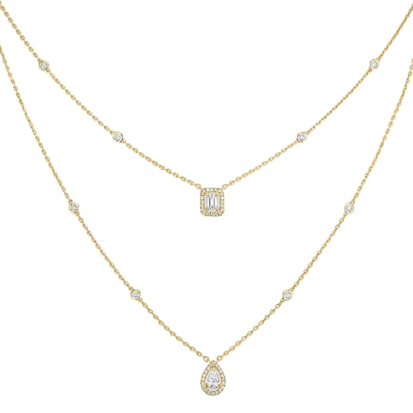 My Twin Two-Row Necklace in 18K Yellow Gold, Small Model
