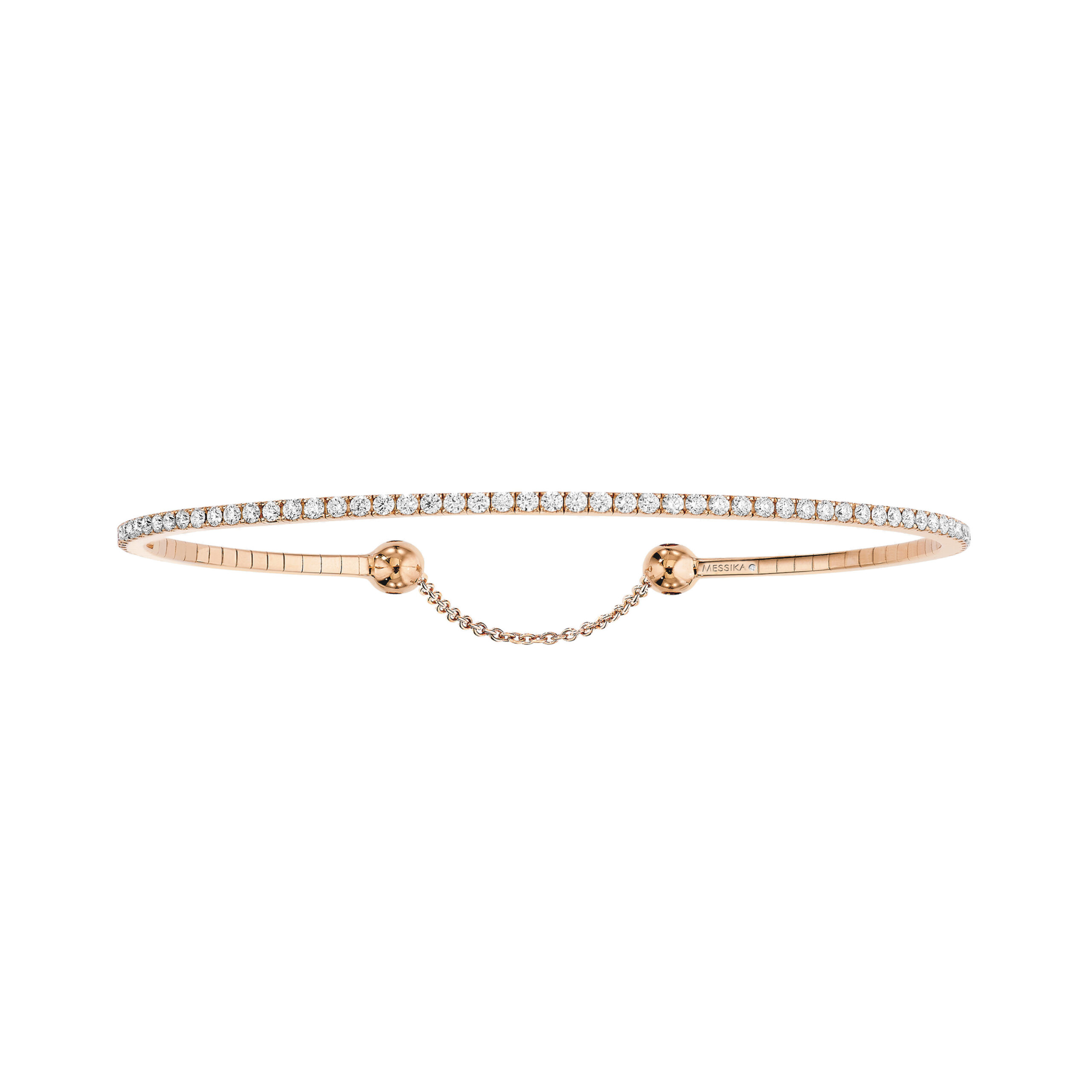 Messika Skinny Diamond Tennis Bracelet in 18K Pink Gold, Small Model Messika Skinny Diamond Tennis Bracelet in 18K Pink Gold, Small Model | Fine Bracelets | Coveti