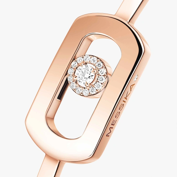 Messika So Move Bangle in 18K Pink Gold | Fine Bracelets | Coveti