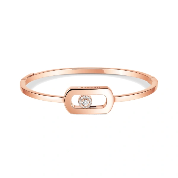 Messika So Move Bangle in 18K Pink Gold | Fine Bracelets | Coveti