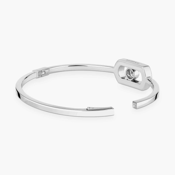 Messika So Move Bangle in 18K White Gold | Fine Bracelets | Coveti
