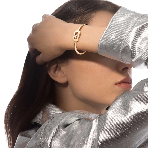 Messika So Move Bangle in 18K Yellow Gold | Fine Bracelets | Coveti