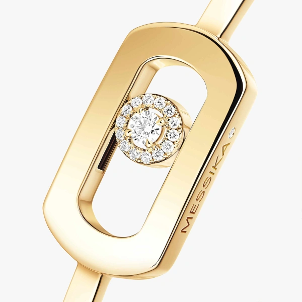 Messika So Move Bangle in 18K Yellow Gold | Fine Bracelets | Coveti