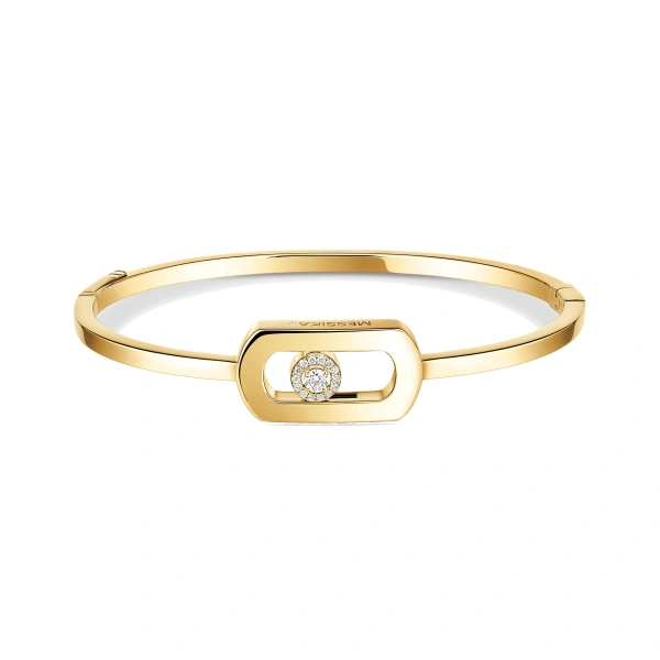 Messika So Move Bangle in 18K Yellow Gold | Fine Bracelets | Coveti