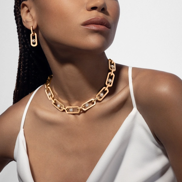 Messika So Move Drop Earrings in 18K Yellow Gold | Fine Earrings | Coveti