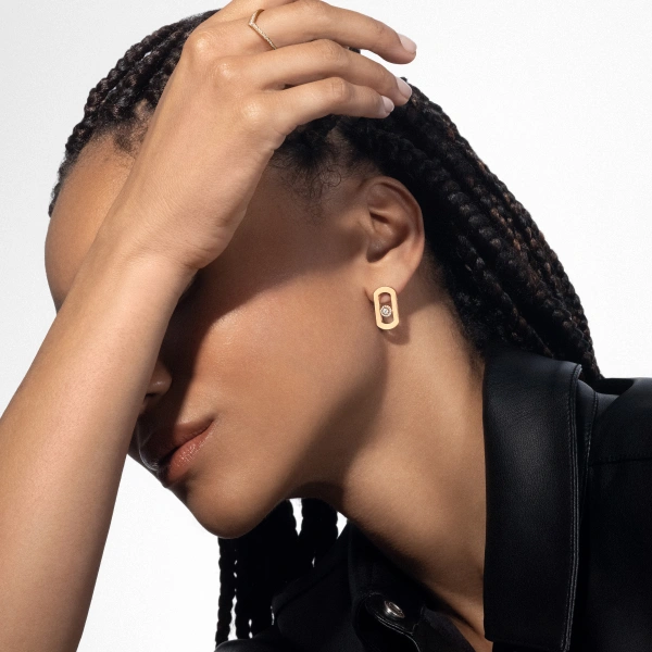 Messika So Move Earrings in 18K Yellow Gold | Fine Earrings | Coveti