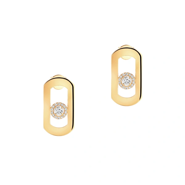 Messika So Move Earrings in 18K Yellow Gold | Fine Earrings | Coveti