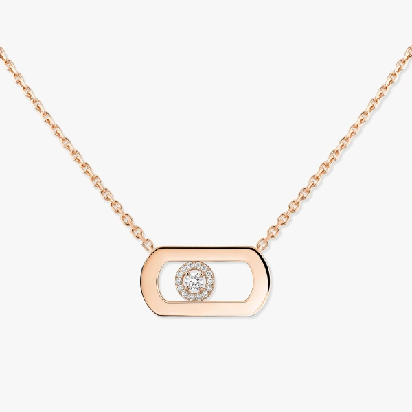 Messika So Move Necklace in 18K Pink Gold | Fine Necklaces | Coveti