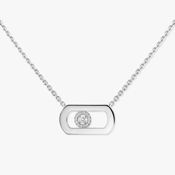 Messika So Move Necklace in 18K White Gold | Fine Necklaces | Coveti