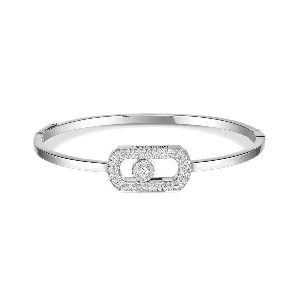 So Move Pave Bangle in 18K White Gold