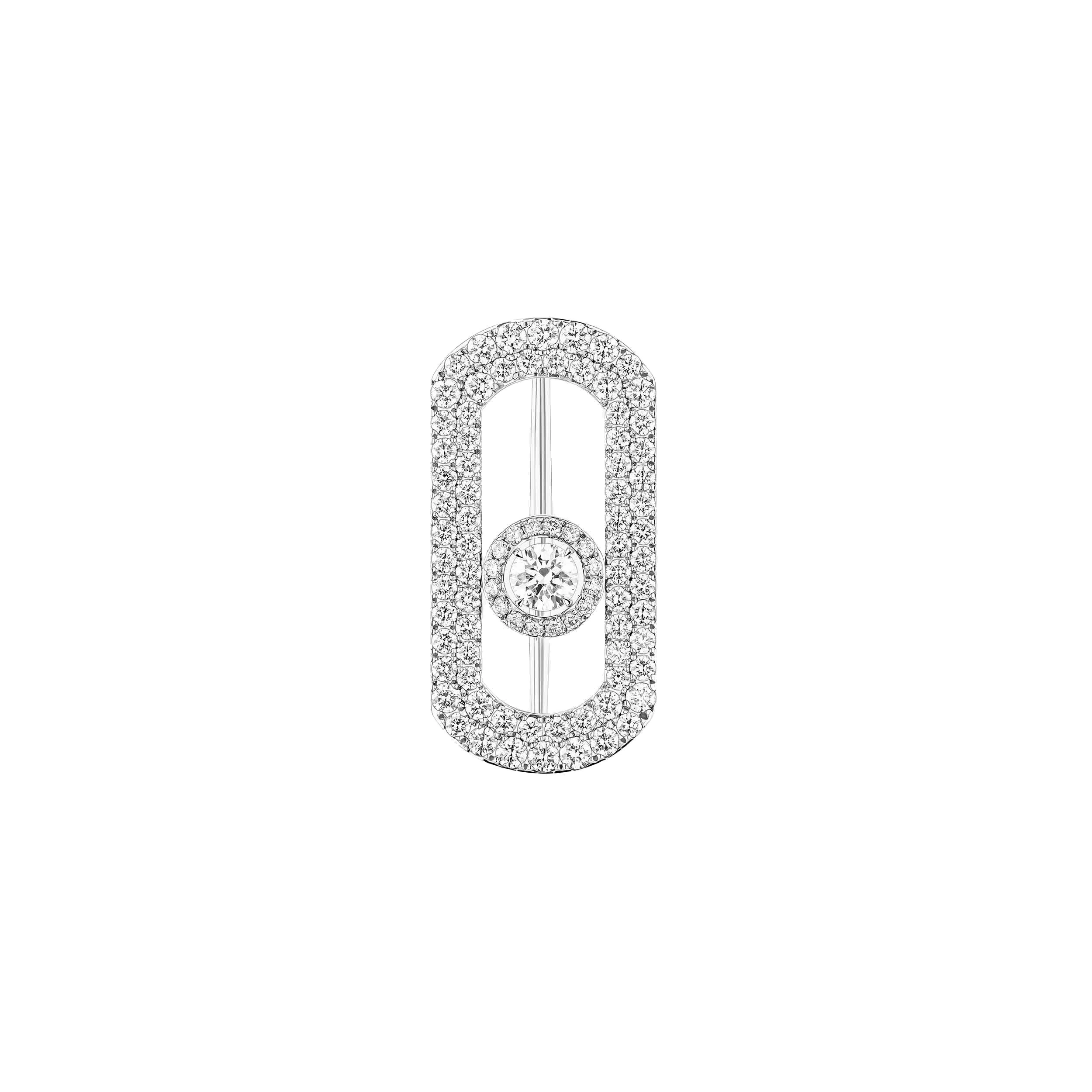 Messika So Move Pave Brooch in 18K White Gold Messika So Move Pave Brooch in 18K White Gold | Fine Brooches | Coveti