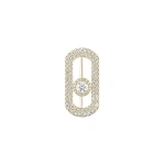 Messika So Move Pave Brooch in 18K Yellow Gold | Fine Brooches | Coveti