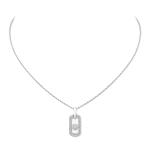 Messika So Move Pave Necklace in 18K White Gold, Ref. 14966 | Fine Necklaces | Coveti