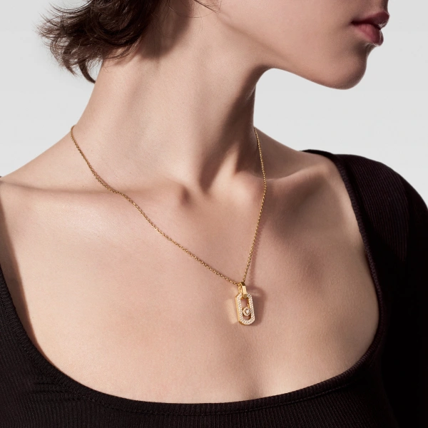 Messika So Move Pave Necklace in 18K Yellow Gold | Fine Necklaces | Coveti
