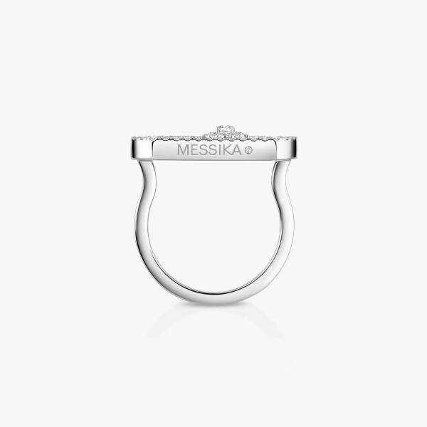 Messika So Move Pave Ring in 18K White Gold | Fine Rings | Coveti