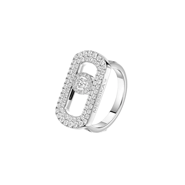 Messika So Move Pave Ring in 18K White Gold | Fine Rings | Coveti