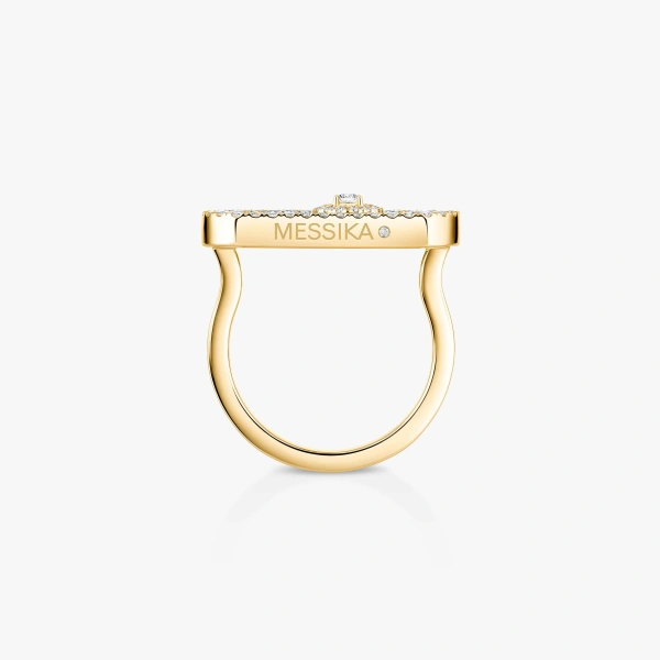 Messika So Move Pave Ring in 18K Yellow Gold | Fine Rings | Coveti