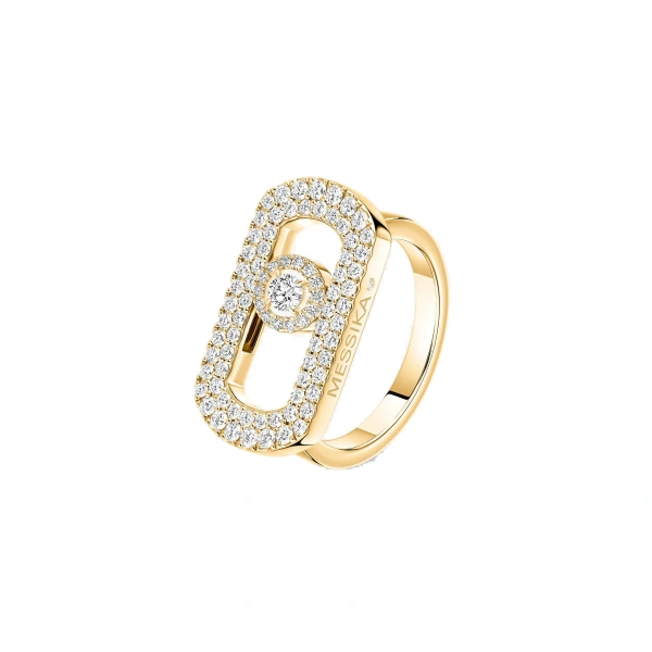 So Move Pave Ring in 18K Yellow Gold
