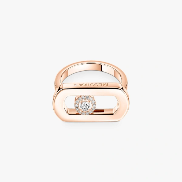 Messika So Move Ring in 18K Pink Gold | Fine Rings | Coveti