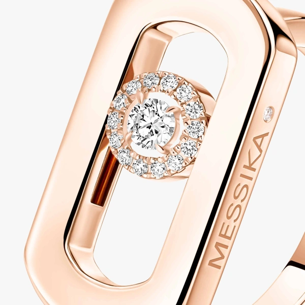 Messika So Move Ring in 18K Pink Gold | Fine Rings | Coveti