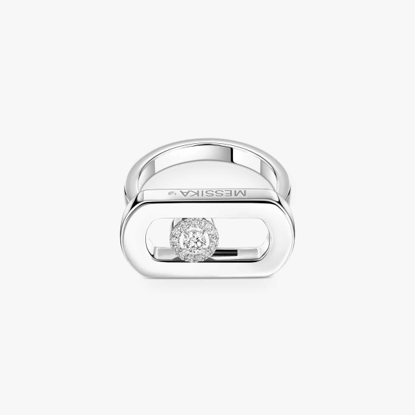 Messika So Move Ring in 18K White Gold | Fine Rings | Coveti