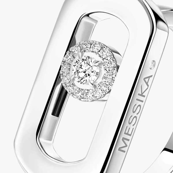 Messika So Move Ring in 18K White Gold | Fine Rings | Coveti