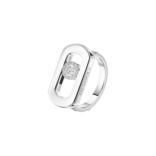 Messika So Move Ring in 18K White Gold | Fine Rings | Coveti