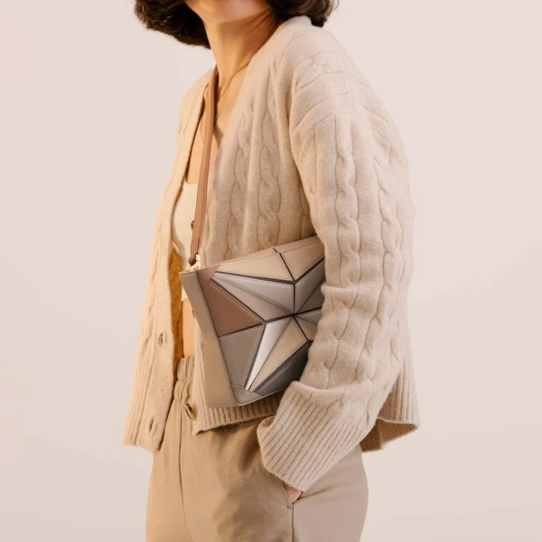 Mlouye Atlas Bag in Praline | Shoulder & Crossbody Bags | Coveti